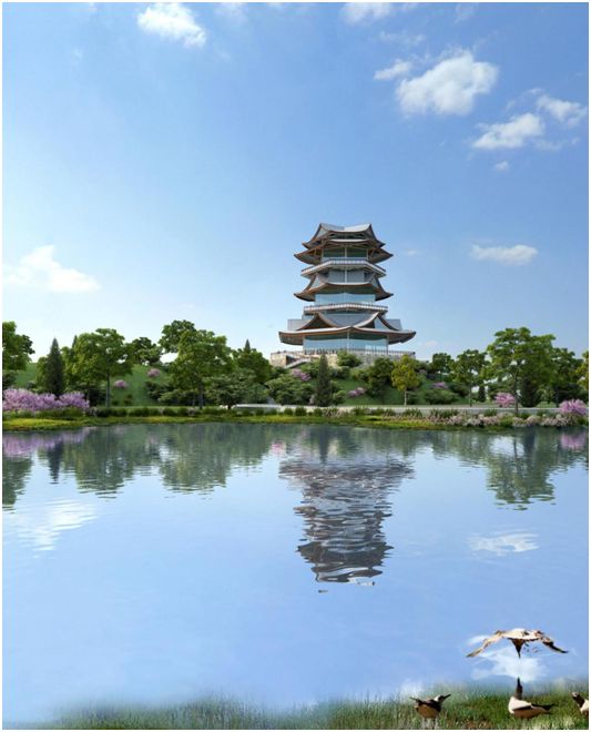 肃宁状元楼工程由阿里巴巴集团与河北肃宁县人民政府