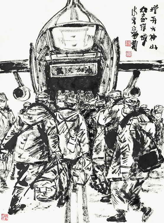 画家王家训用七幅作品刻画战疫的英雄人物