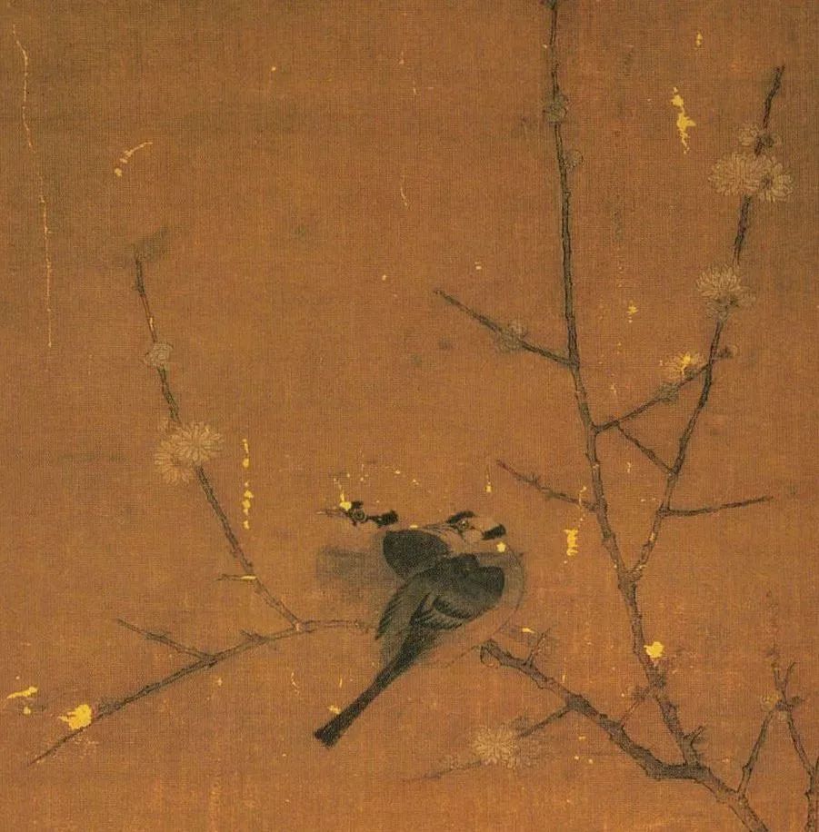 宋徽宗赵佶腊梅山禽图轴高清欣赏