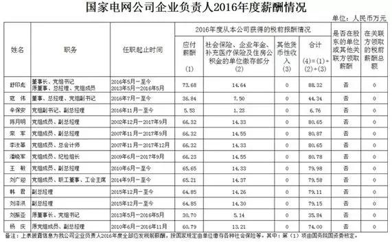 国家电网一把手工资条公开!他们一年能拿到多少钱?