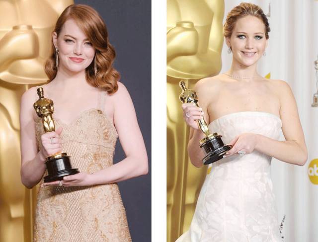 jennifer lawrence(詹妮弗·劳伦斯)& emma stone(艾玛·斯通)这对
