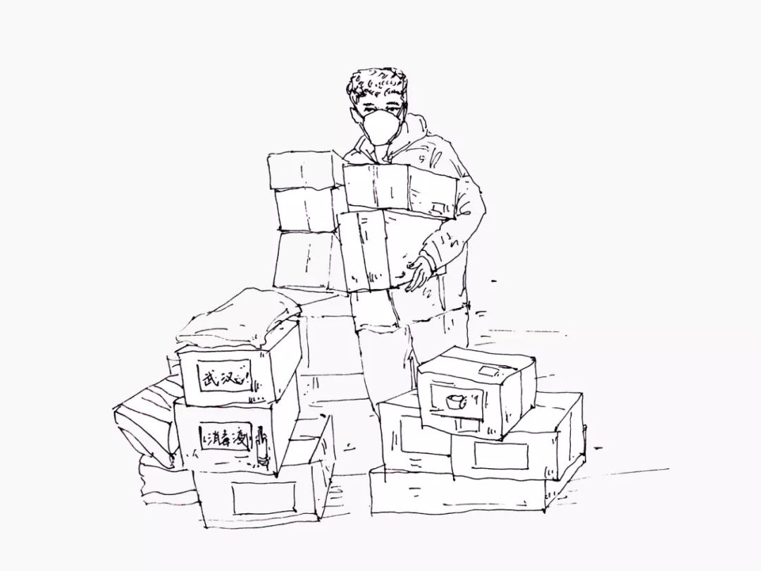 林舜仪 速写 抗疫日记—环卫工人龙行画室黄纯杰 速写 共同战"疫"许