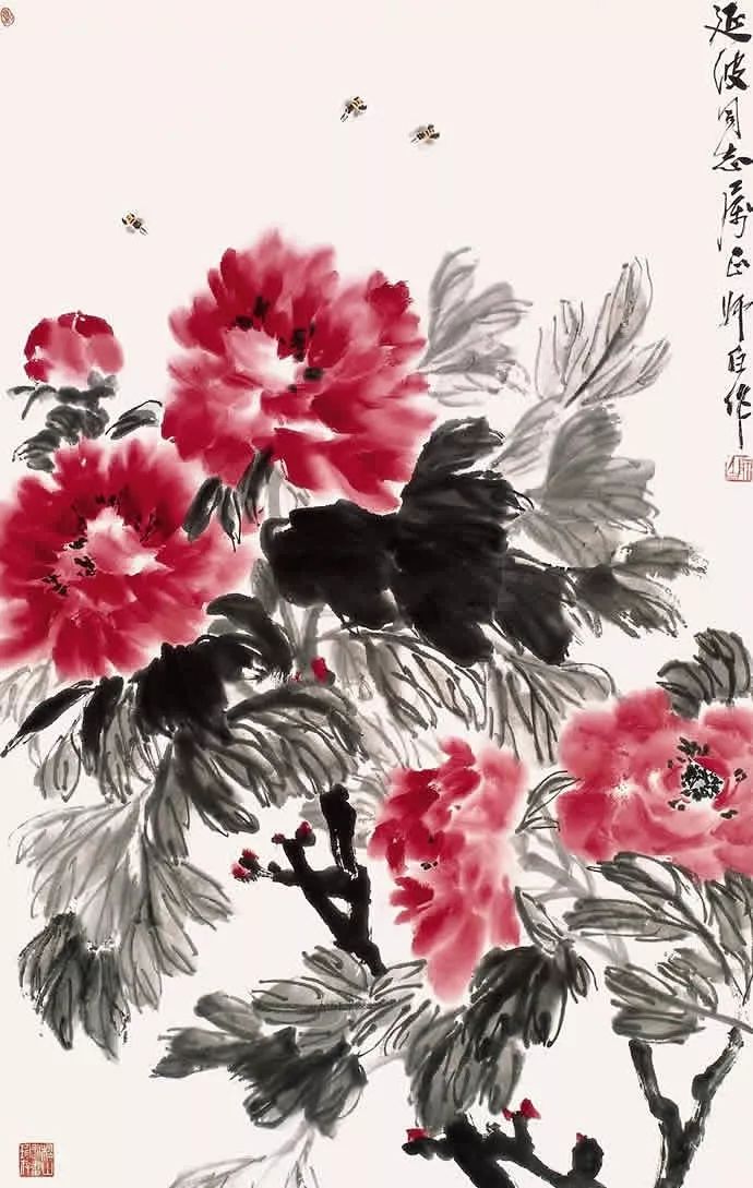 花开富贵迎新春他是齐白石最好的学生求新变法形成自己的风格