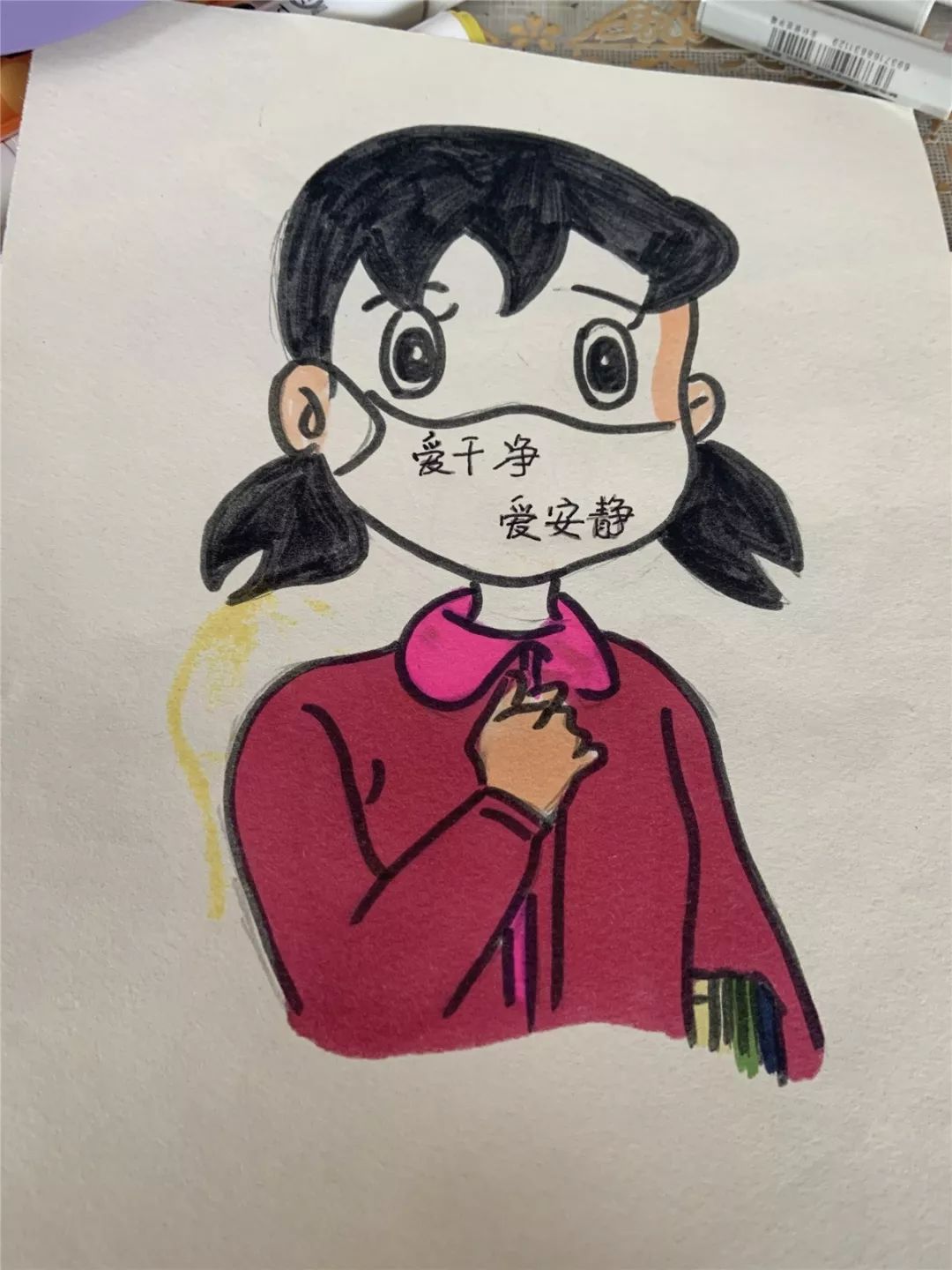 雨实小小音桃专栏口罩君加油作品来啦