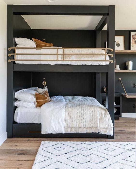 一儿一女一房隔两房上下铺中间做隔断二胎家庭户型小也不愁了