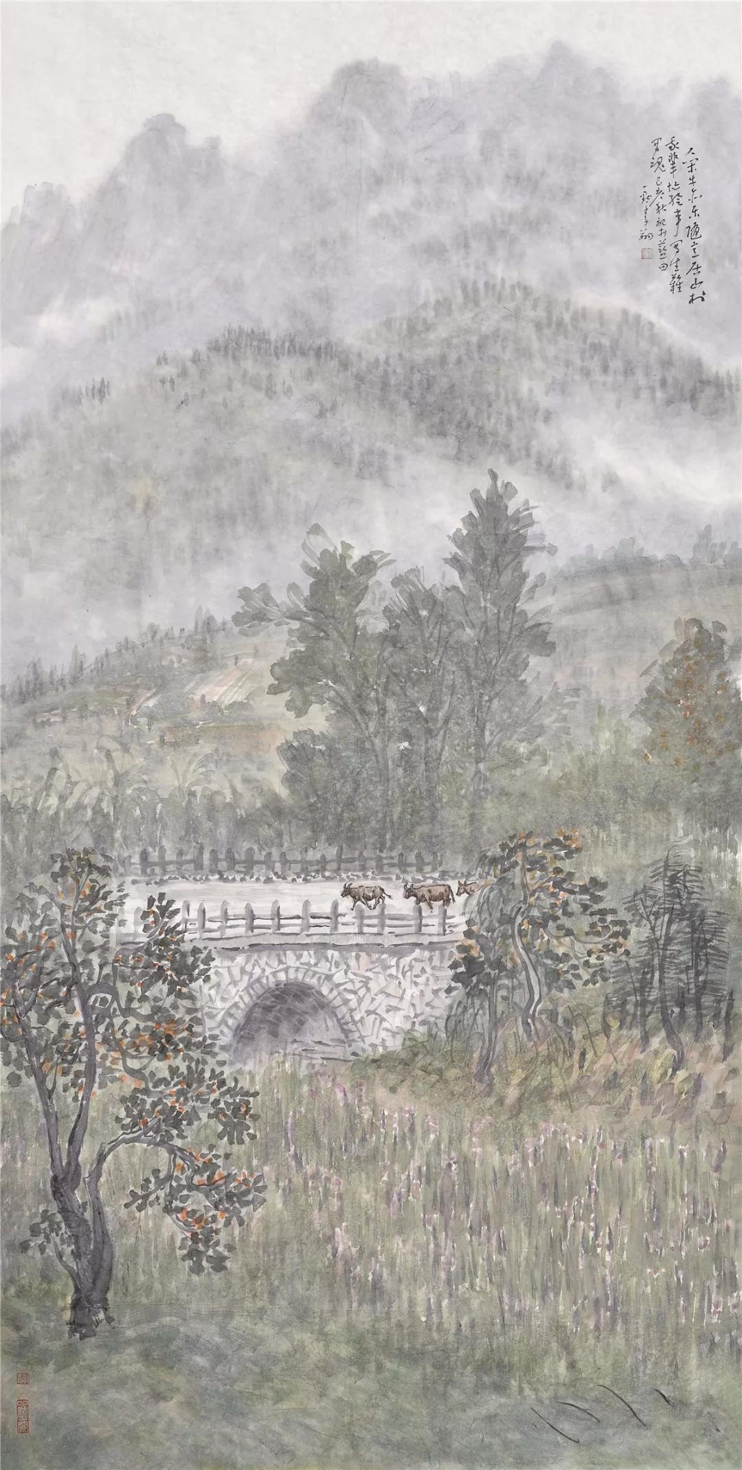 李翔笃守虚静写烟云