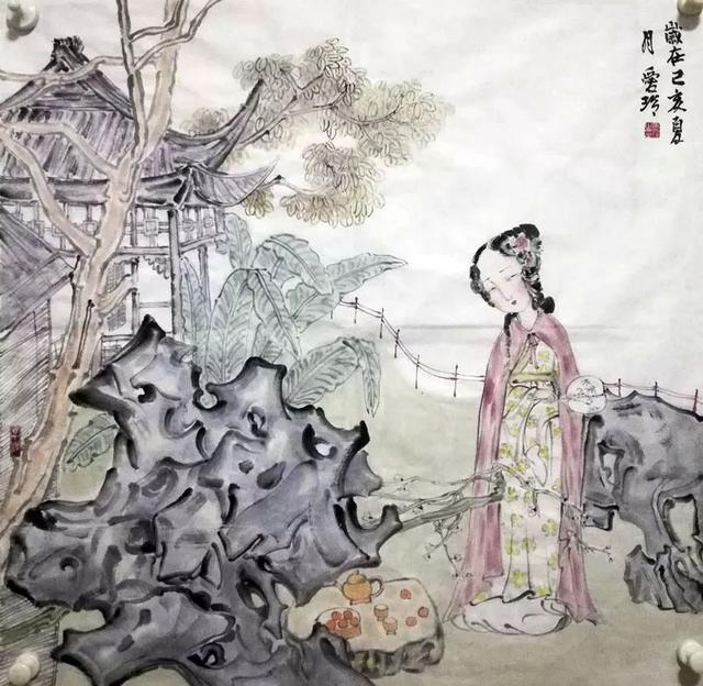 胡爱玲国画人物画作品欣赏