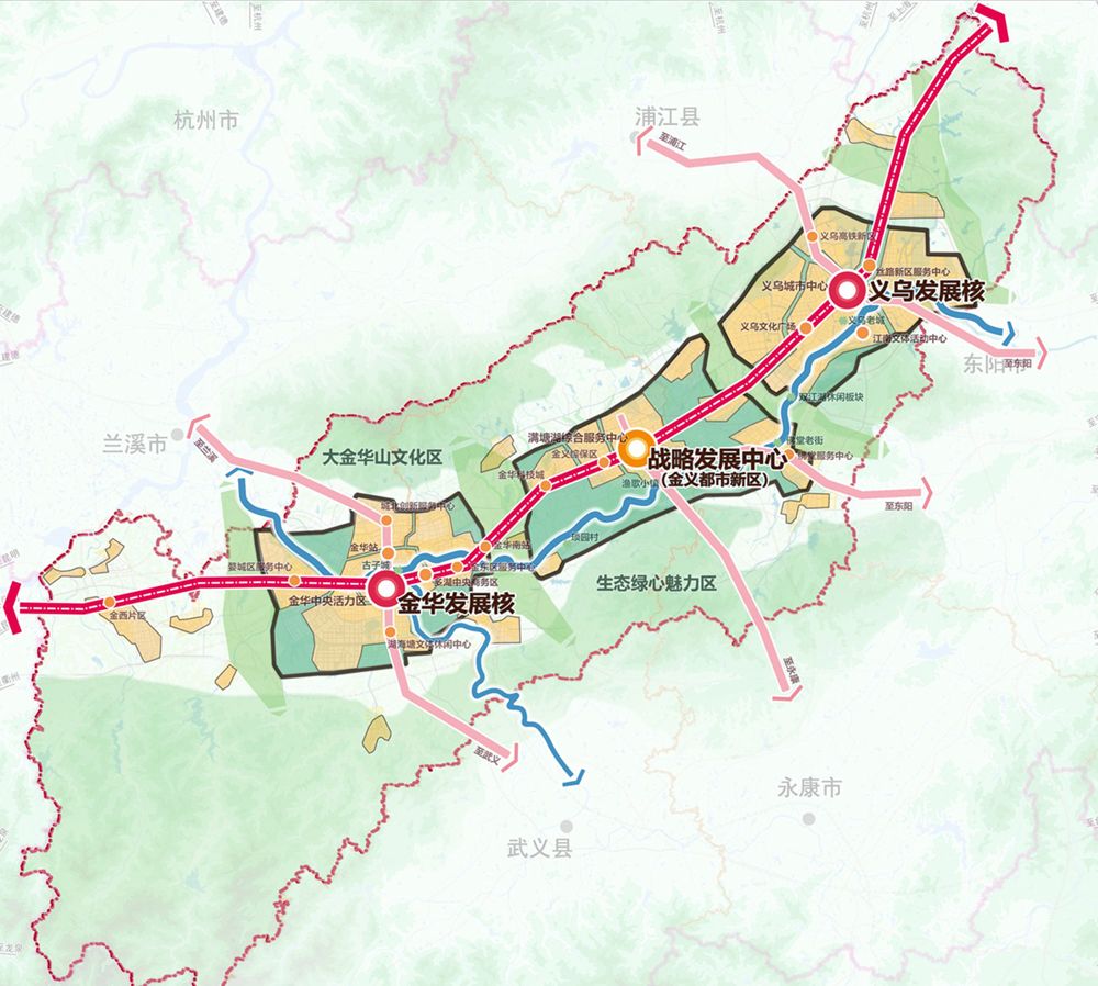 金义一体化30年规划来袭含21座公园湖海塘中央创新区等