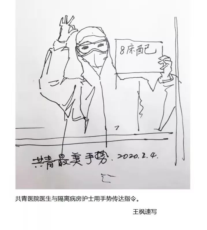 白衣逆行者简笔画图片