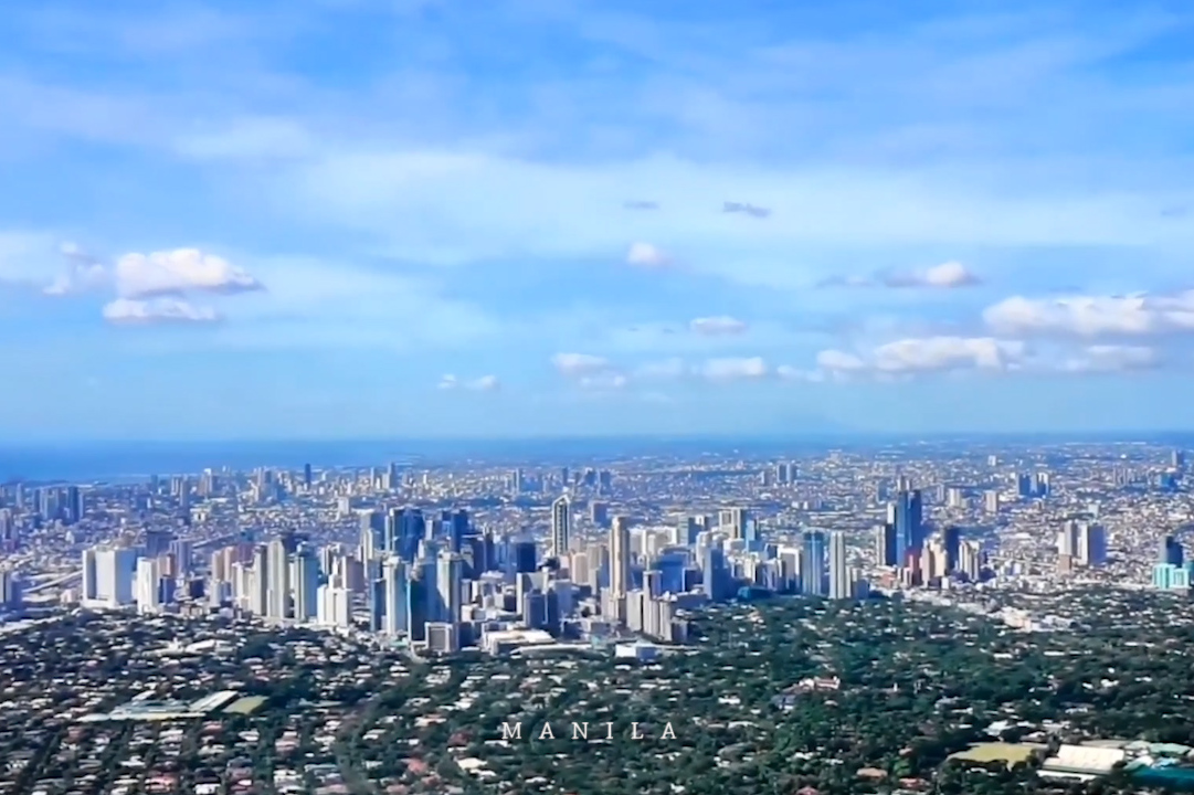 航拍马尼拉,从飞机上看菲律宾的首都,被称为"亚洲的纽约"