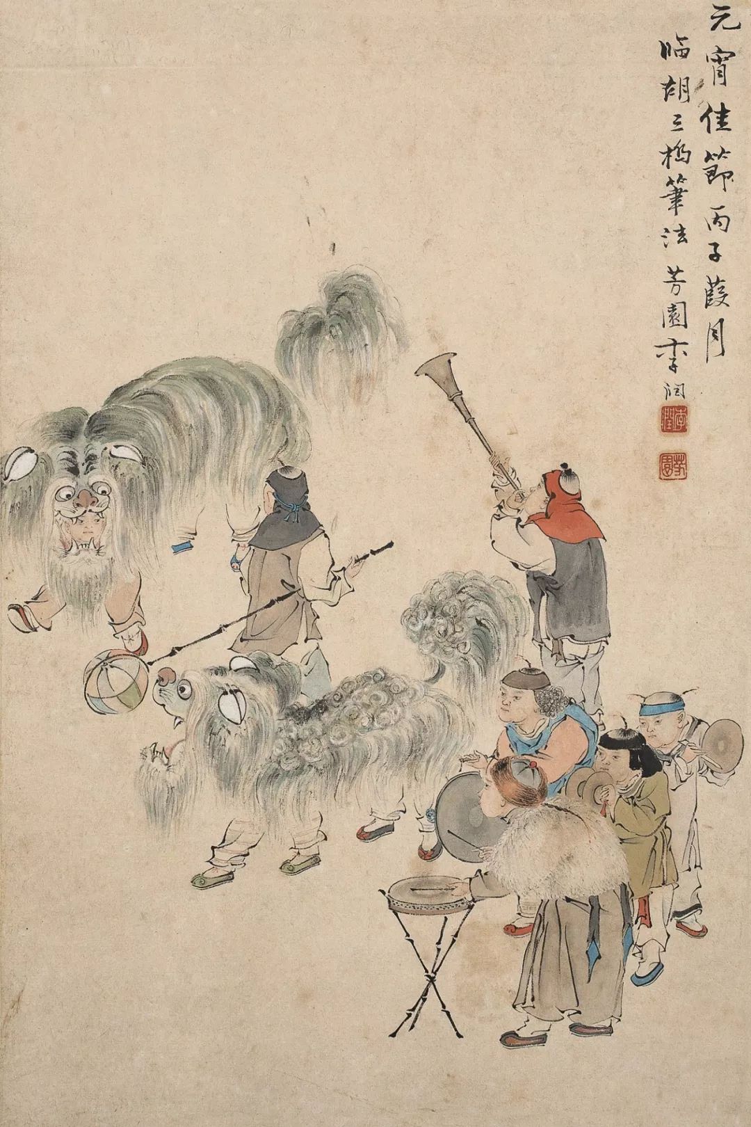 苗怀明去年元夜时花市灯如昼古今元宵节书画欣赏