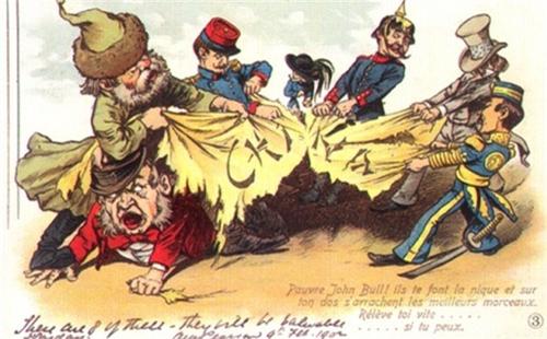 甲午掀起了新一轮瓜分中国的狂潮,伦敦报纸说:"中国为东方一团大物,势