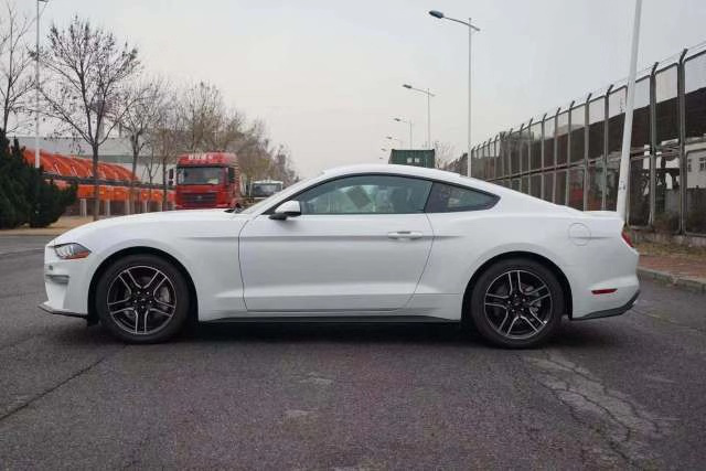 从前脸上我们可以看到它采用六边形的进气格栅,还有奔腾的野马跃然而