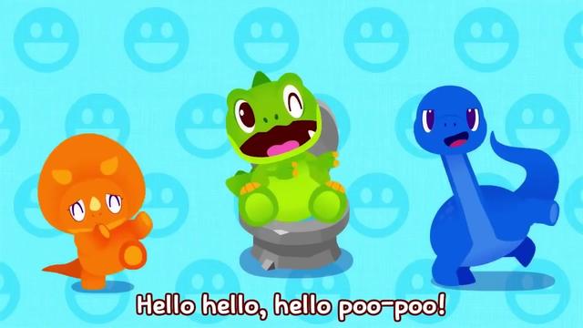 一只拉屎的恐龙掉了下来