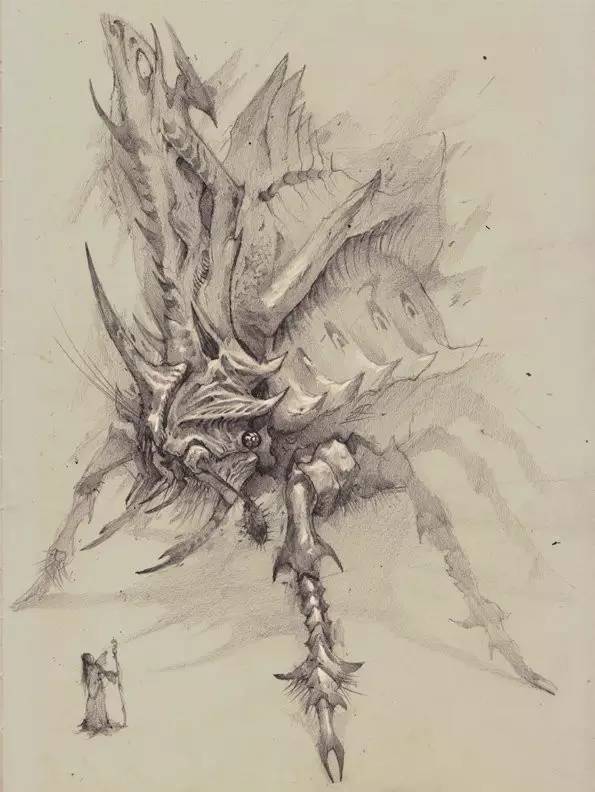 疯狂的变种异兽素描作品