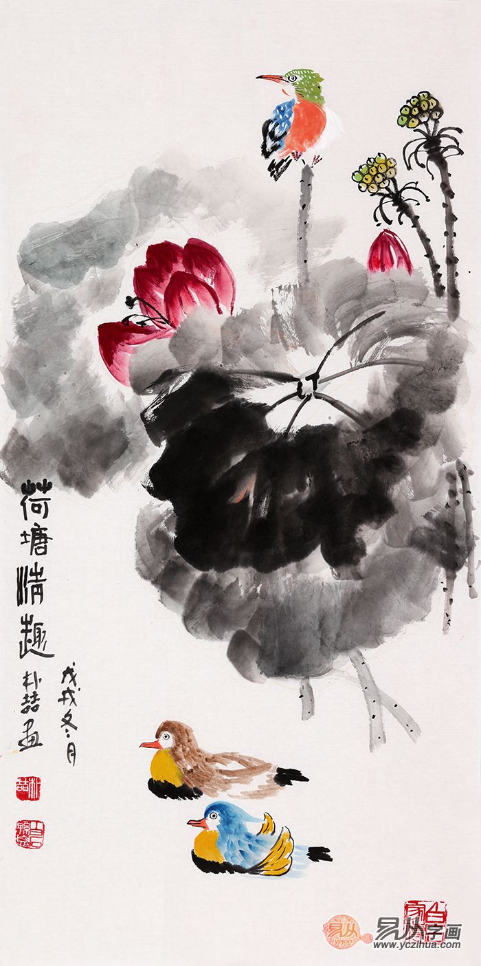 当代艺术收藏——名家手绘真迹 朴喆写意花鸟画