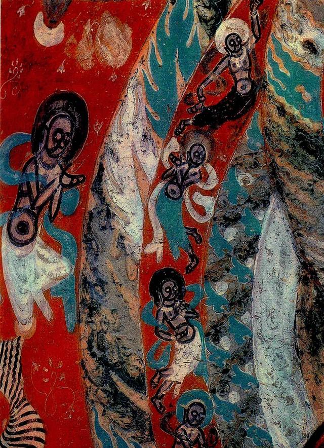 敦煌莫高窟北凉时期壁画欣赏_飞天