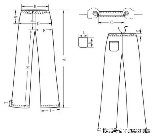 休闲长裤的裁剪教程才智服装制版技术
