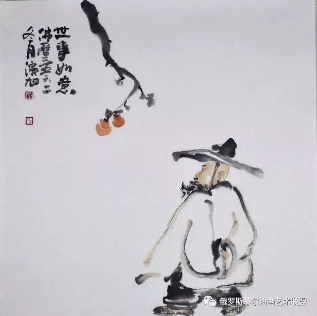中国当代禅意画大师演旭中国画作品欣赏