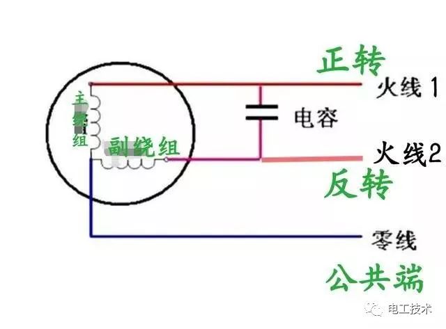 220v电机正反转接线法图片