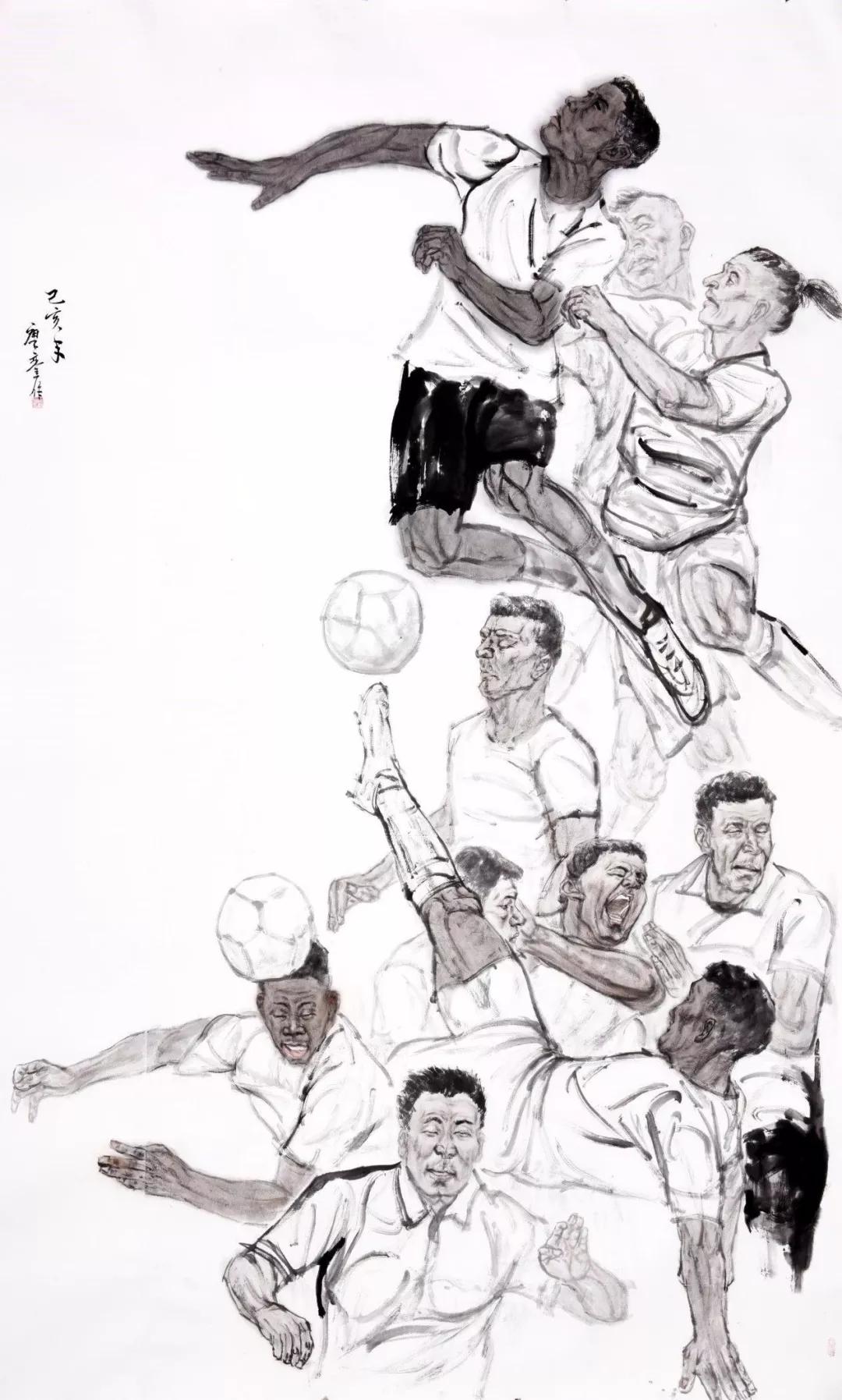 黄康銮绘画场上的足球梦