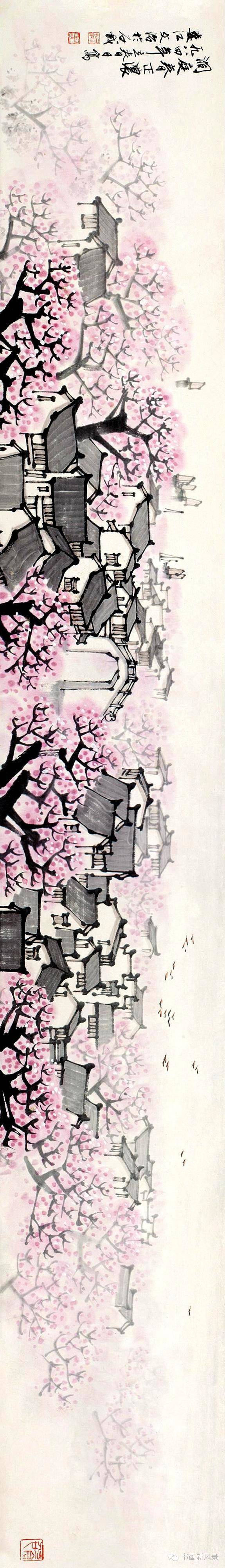 看看这位大师的60幅江南春色图真美