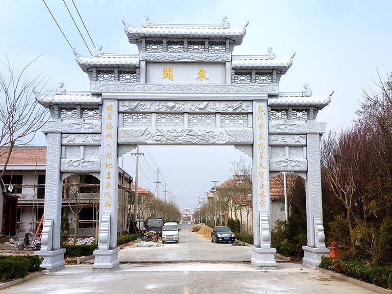 定制农村村庄门楼需要多少钱?_牌坊