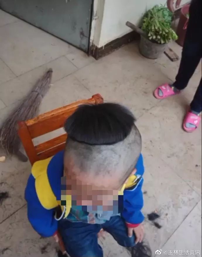 笑不停北流一网友用碗帮孩子剪头发结果让人哭笑不得