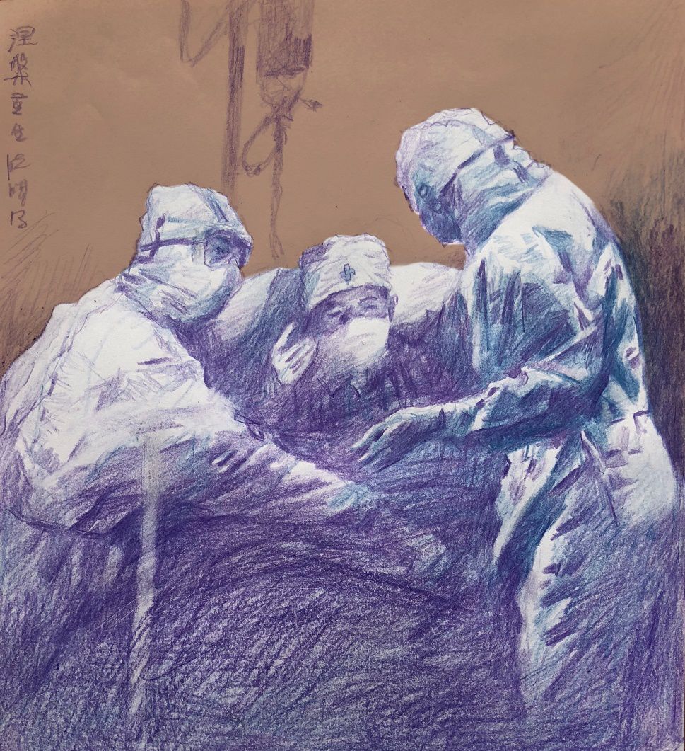 《涅盘重生》(彩铅淡彩20cmx22cm)