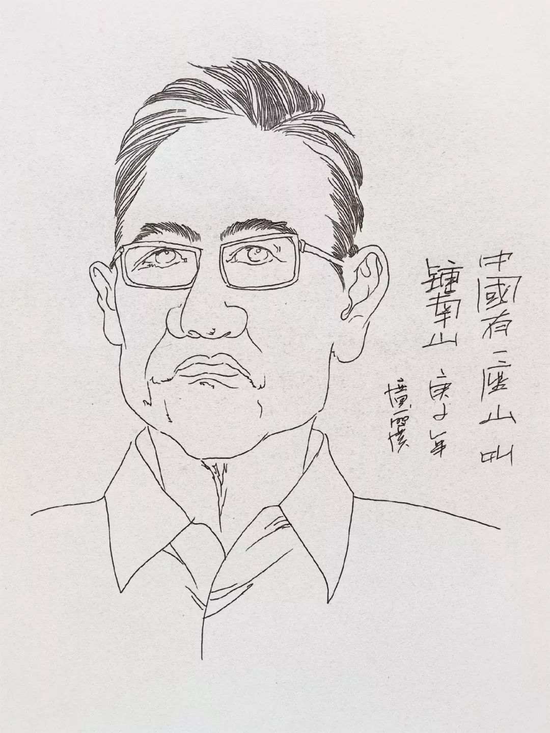 线描致敬逆行者你的样子最美