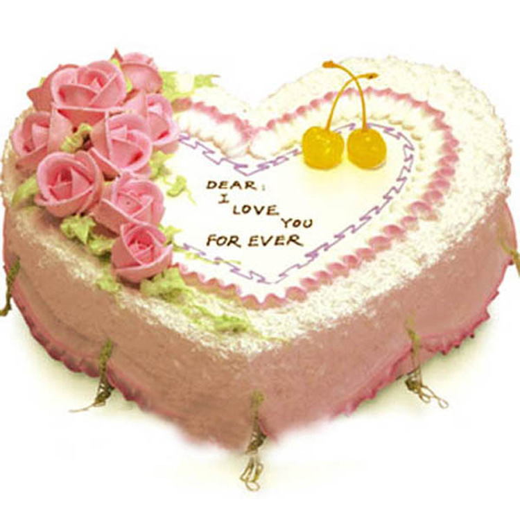 送女朋友什么礼物好?情人节蛋糕心形鲜奶裱花蛋糕