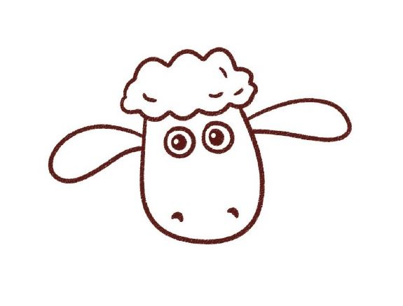 小羊简笔画 戴口罩图片