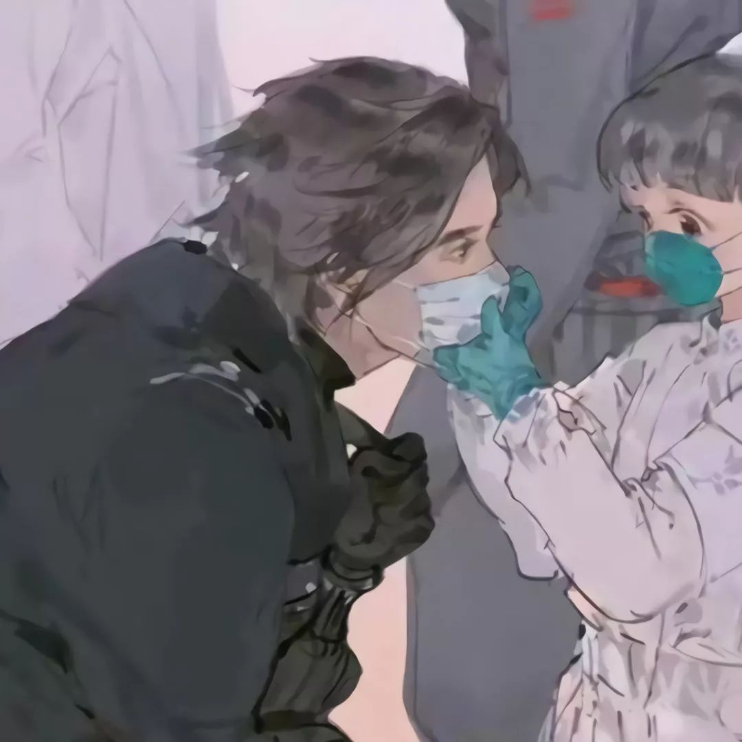 抖音超火的口罩情侣头像单身人士非常羡慕