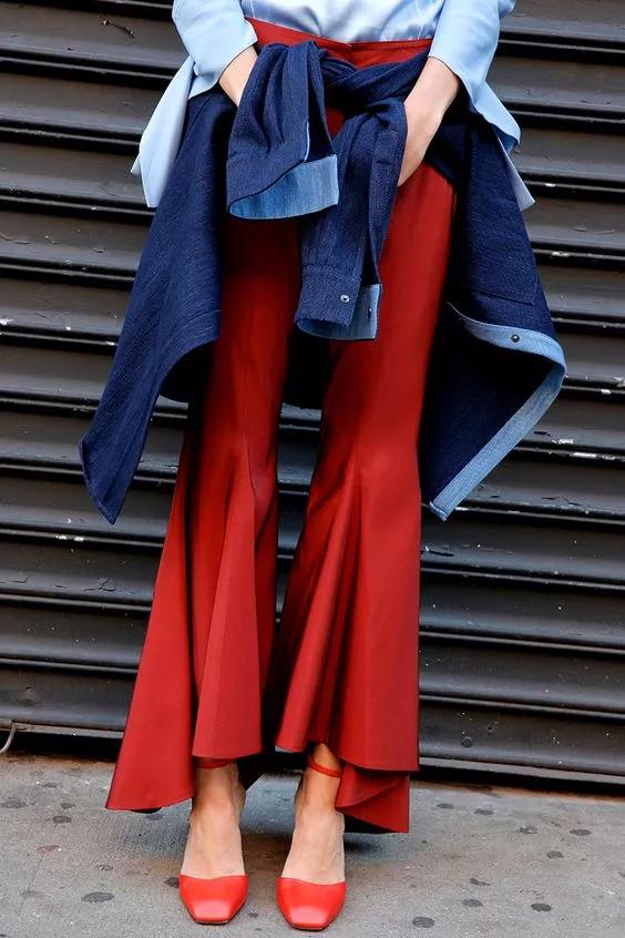 原创喇叭裤复古时髦单品担心搭配不好学几个小技巧拒绝土气