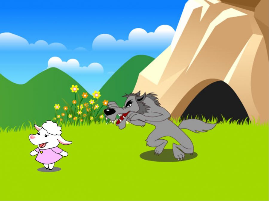故事里一只小羊对面大灰狼的时候很弱小,但是三只小羊的力量就足以