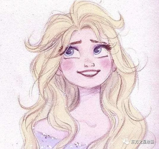 【东方之星绘画】艾莎公主的铅笔画