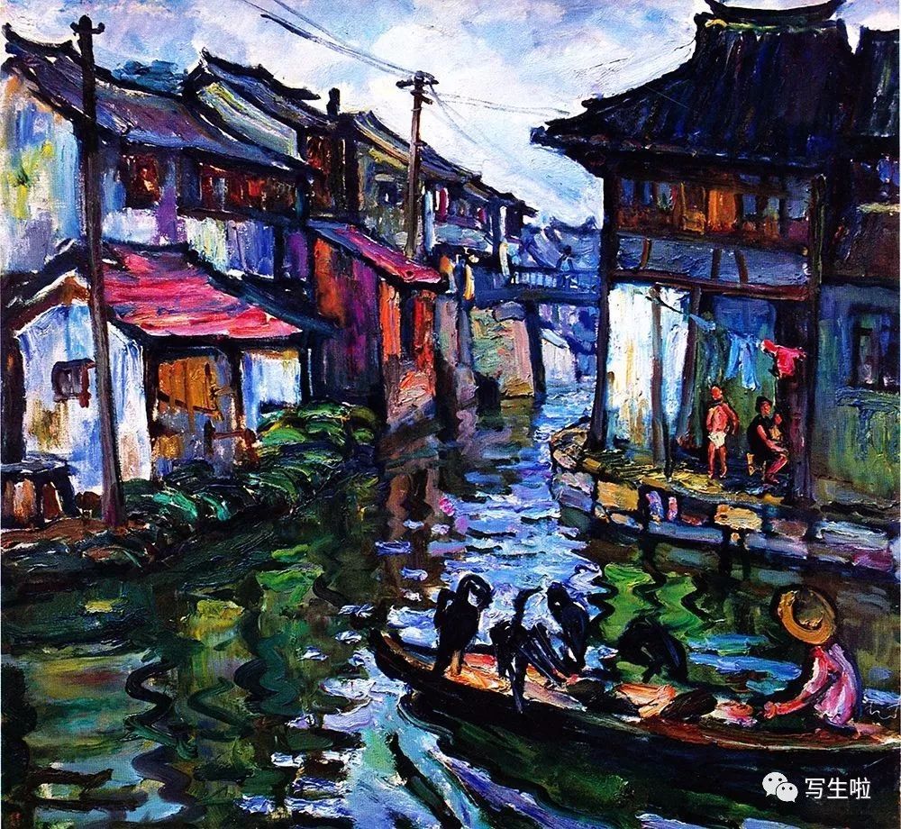 写生啦中国油画界当之无愧的色彩大师陈钧德风景作品