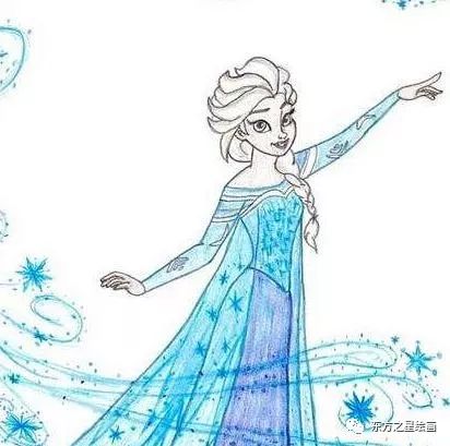 【东方之星绘画】艾莎公主的铅笔画