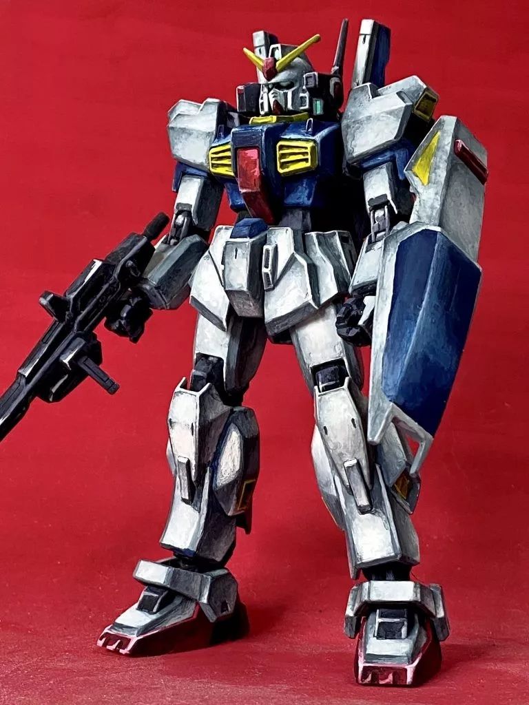 像极了手绘插图hg高达mk2仿盒绘风格涂装