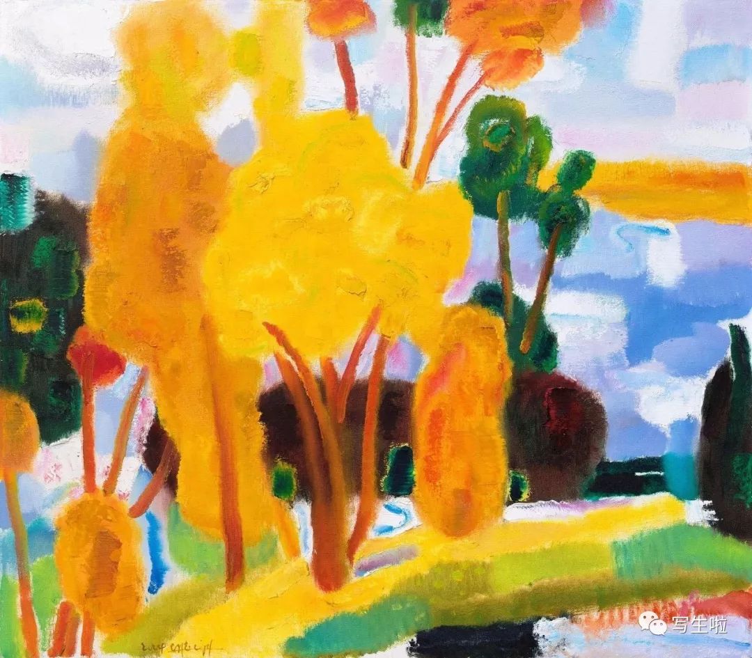 写生啦中国油画界当之无愧的色彩大师陈钧德风景作品