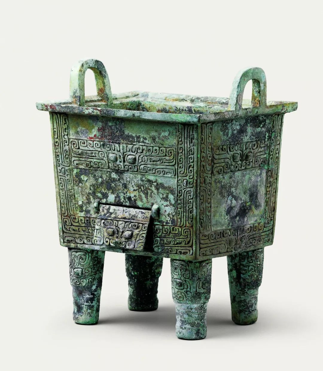 云观江博瑰宝⑥商代乳钉纹虎耳方形青铜鼎