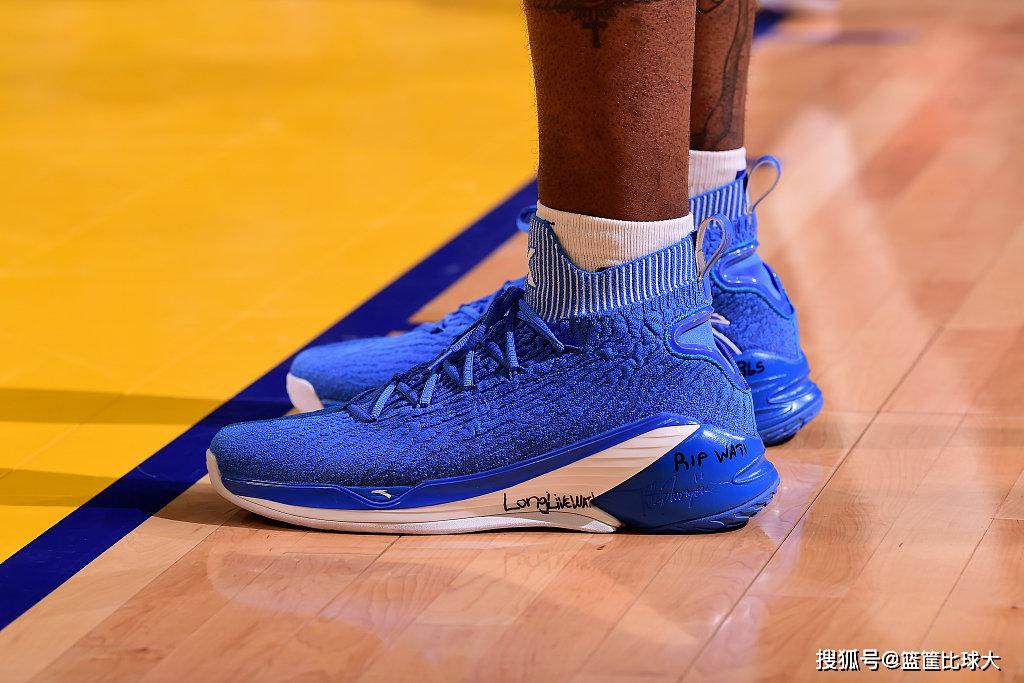 安踏 汤普森4代 kt4 蓝白凯文-卢尼17"more than an athlete"詹祭