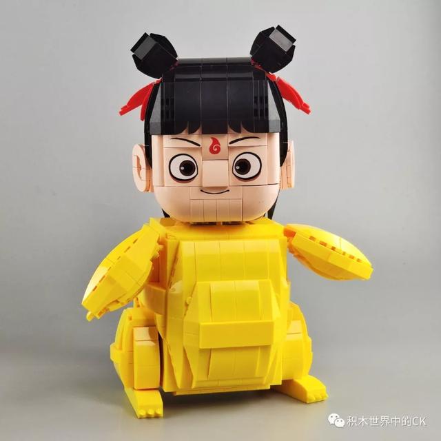 积木哪吒拼接图纸,积木拼图大全简易图_大山谷图库