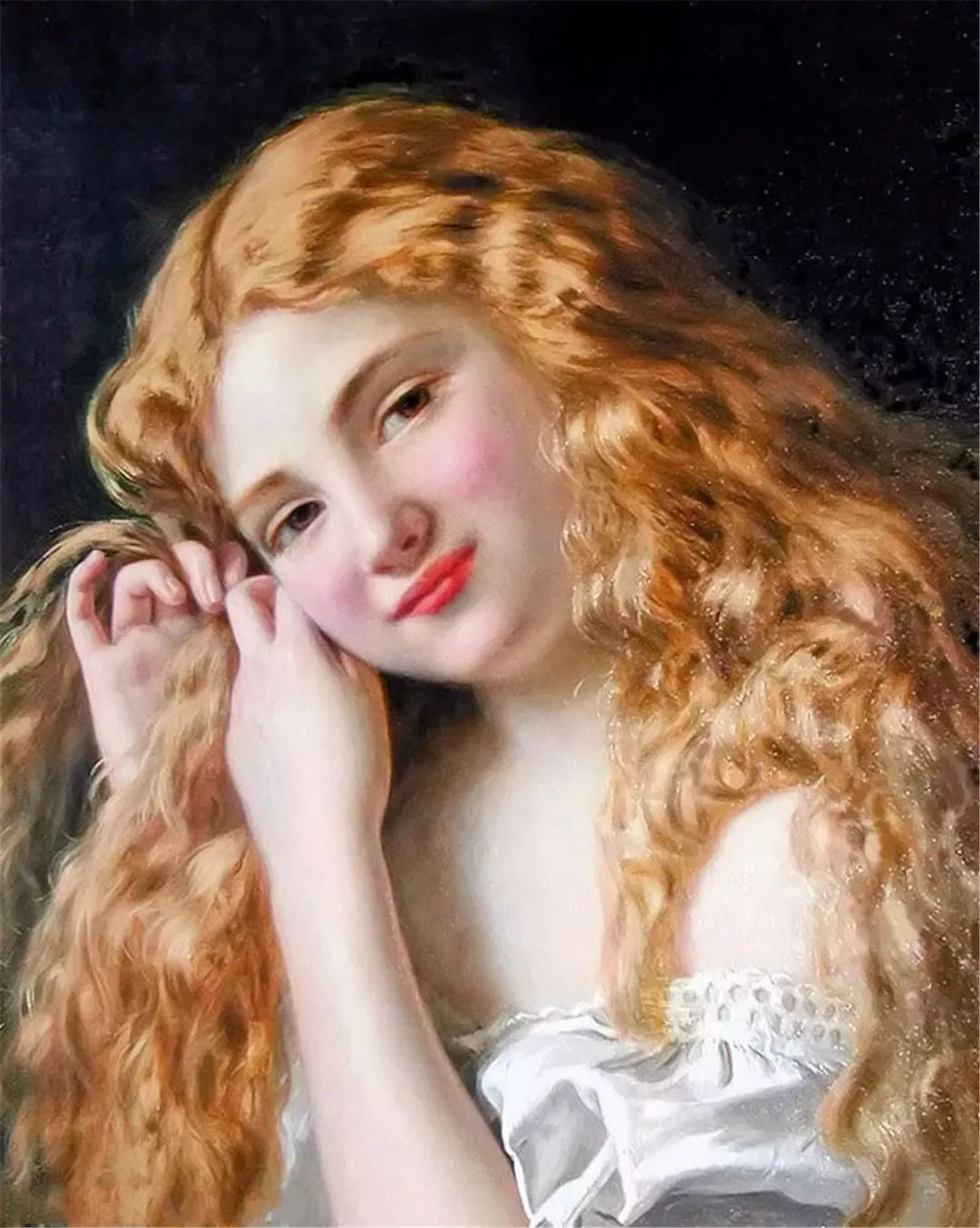 法国绘画纯洁如水的少女美醉了