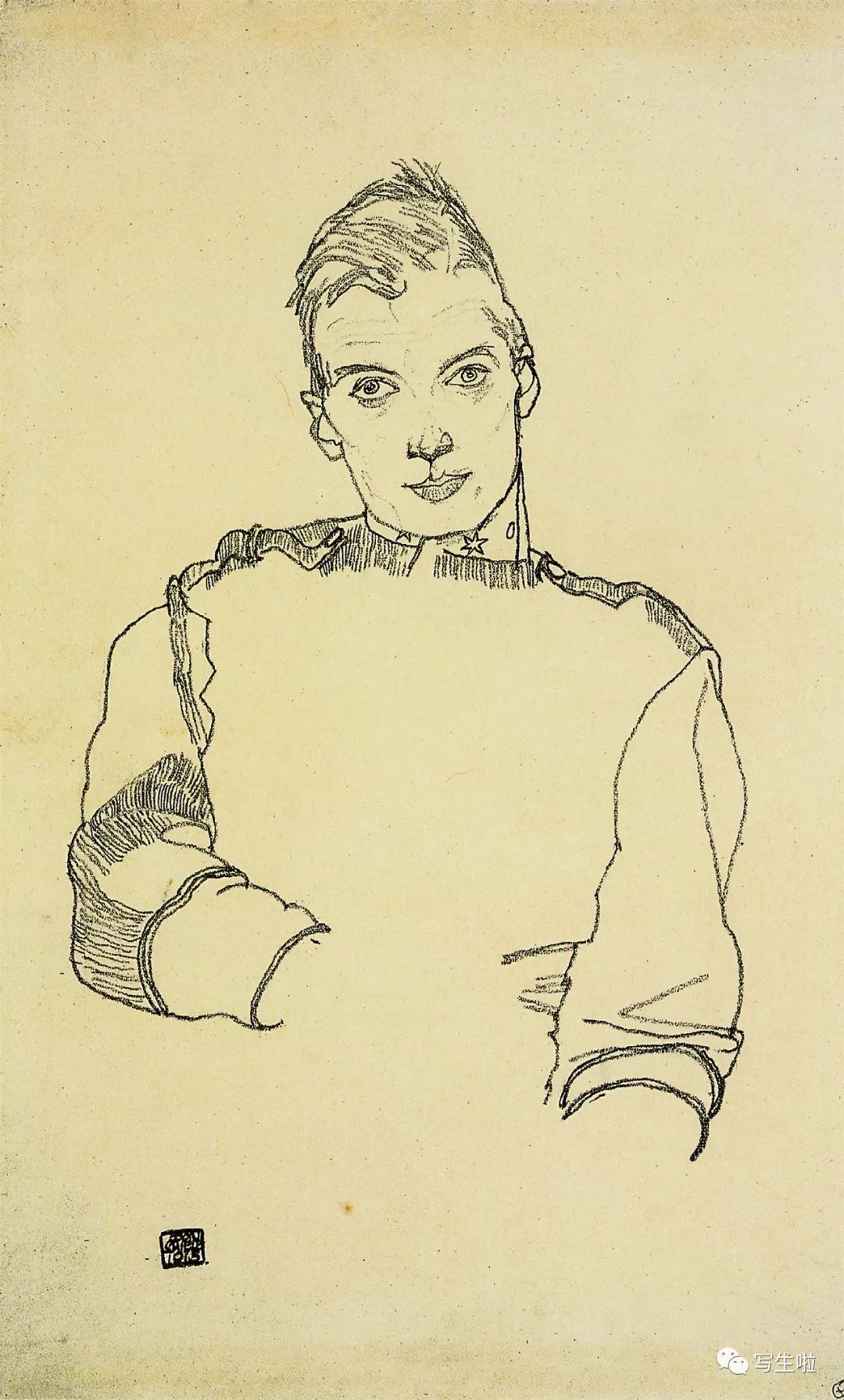写生啦这种速写你觉得如何呢席勒作品