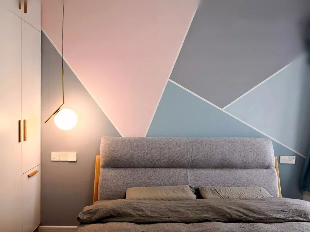 这样做一面拼色墙,有趣又省钱!_几何