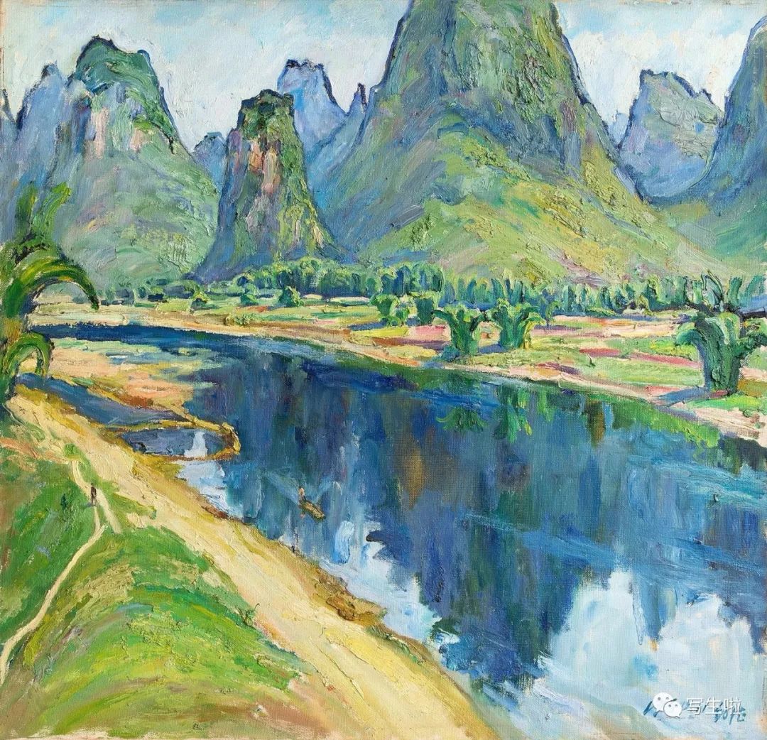 写生啦中国油画界当之无愧的色彩大师陈钧德风景作品