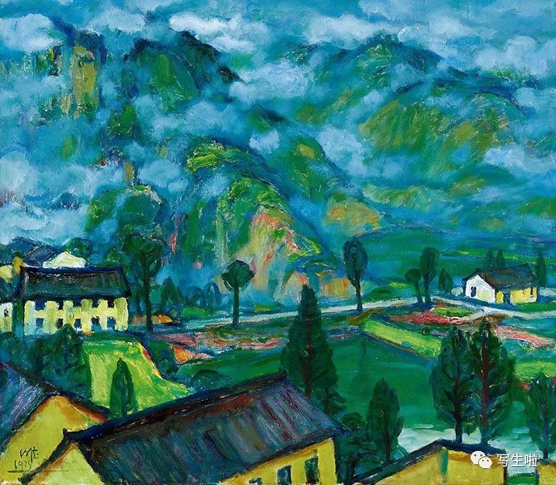 写生啦中国油画界当之无愧的色彩大师陈钧德风景作品