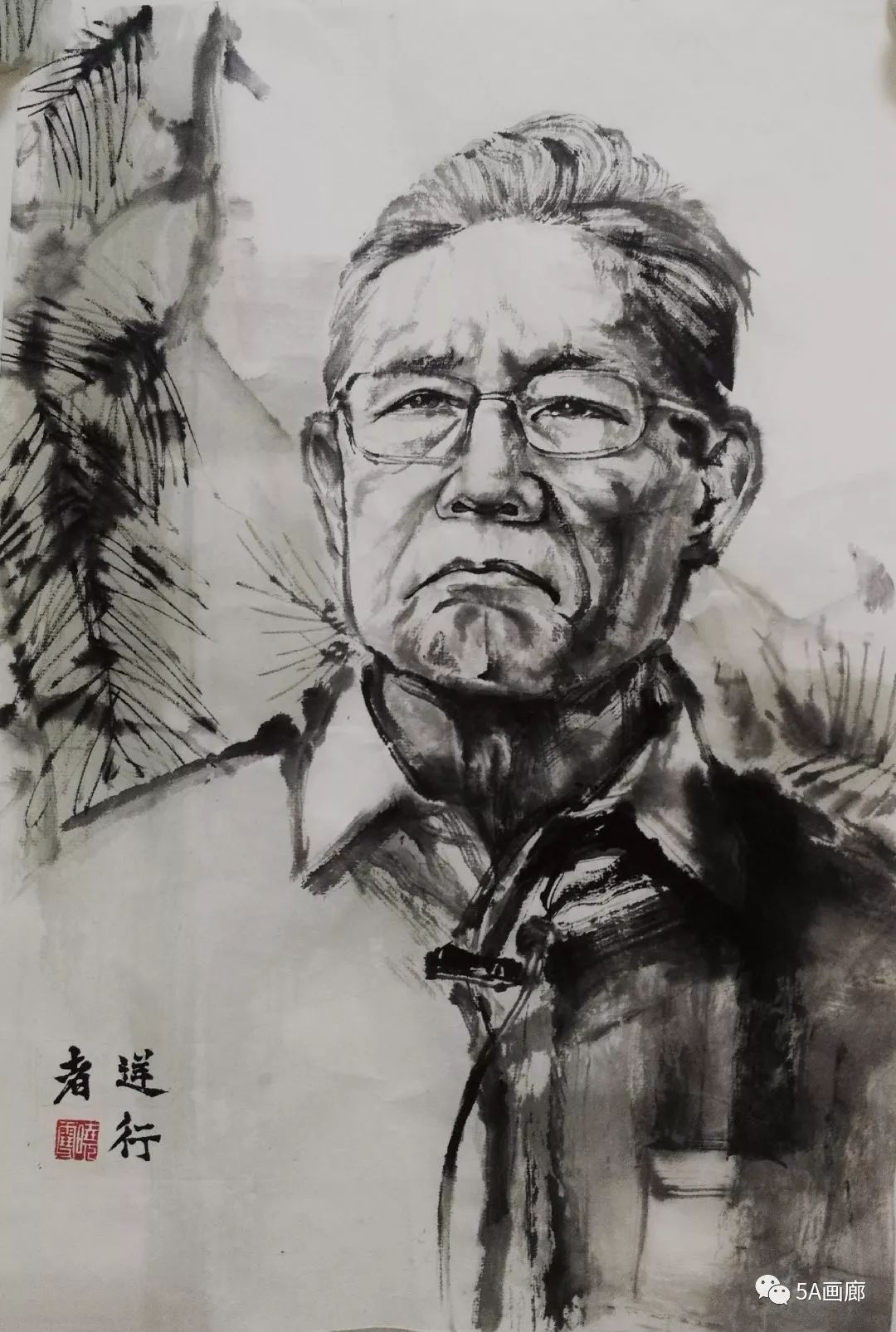 《逆行者3》画种:国画(写意)作品尺寸:28x23cm创作年代:2020李路姿女