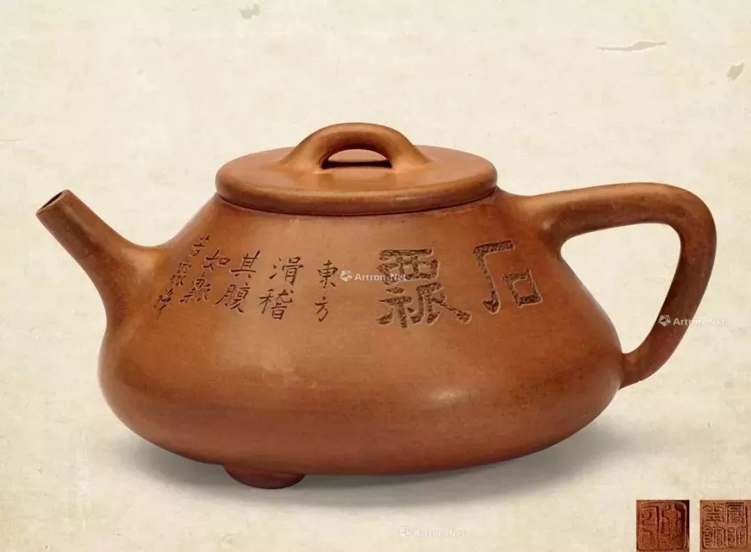 何心舟制石瓢壶心舟石瓢,造型无锐利之处,却丝毫不显臃肿,弧线流畅